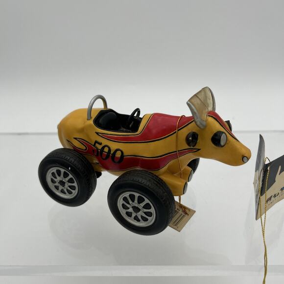 COW PARADE The UDDER 500 Race Car Flames Westland Gift 2006 Tag & Box #7728 👀👇 - Picture 14 of 16